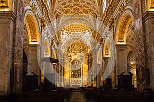 Church of St. Louis of the French with paintings by Caravaggio in Rome, Italy